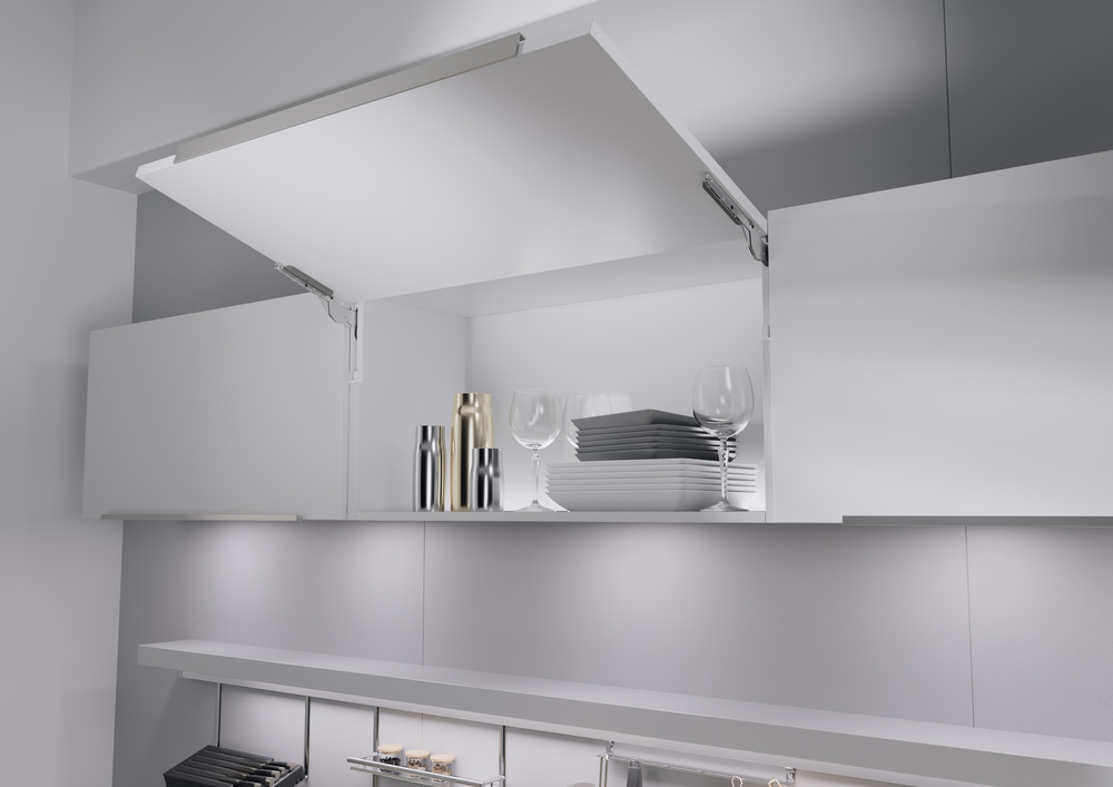 Полный комплект подъемного механизма ФриСлим ФЛАП c толкателем PTO тип I для врезного монтажа, цвет СЕРЫЙ Kessebohmer | официальный магазин