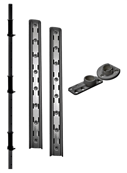 Комплект установочный, Леманс, H 1265, Ось + крепежный профиль для полок, цвет АНТРАЦИТ Kessebohmer | официальный магазин