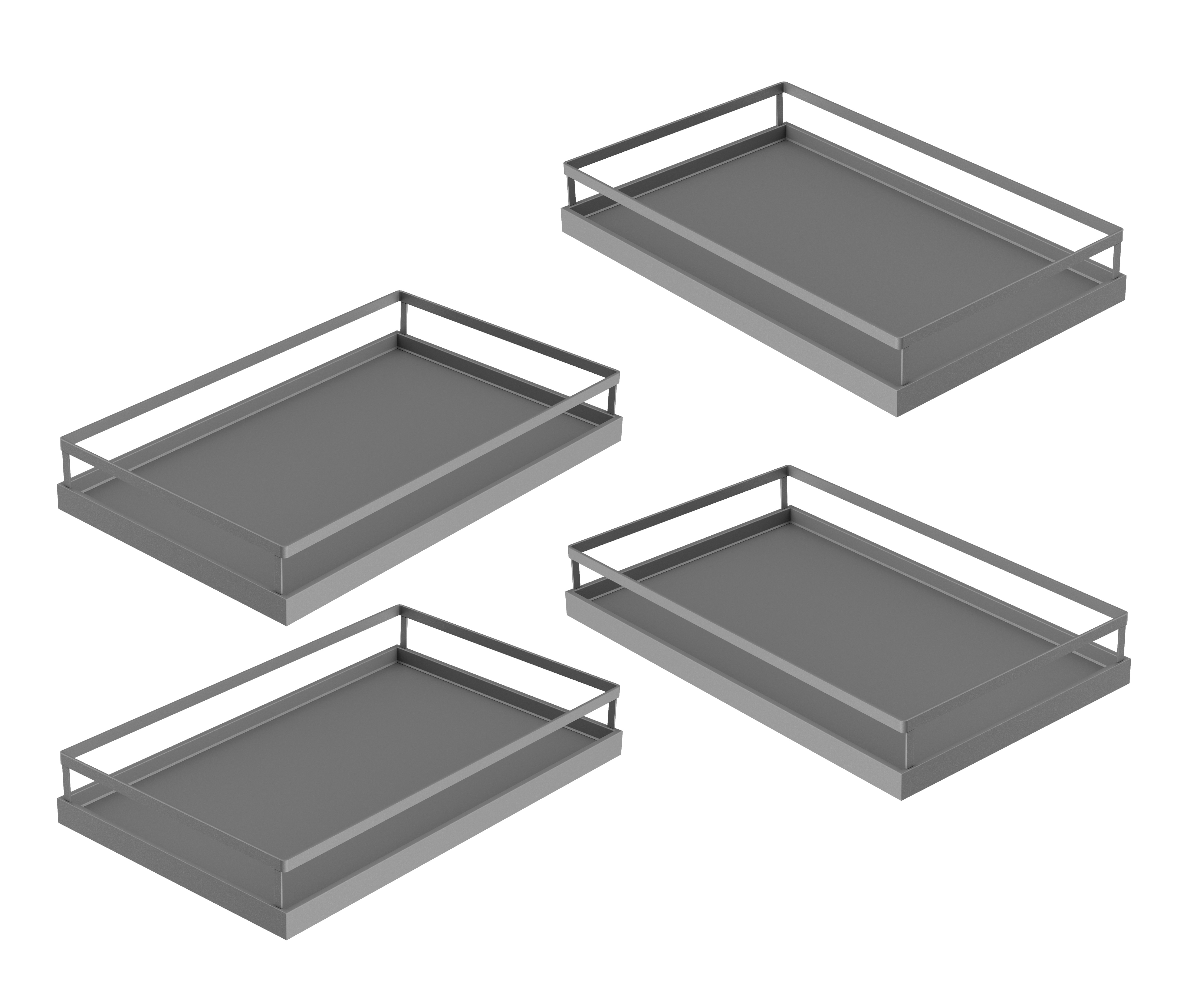 Комплект полок Волшебный угол 450-600 мм Арена СТИЛЬ 4 шт цвет АНТРАЦИТ Kessebohmer | официальный магазин